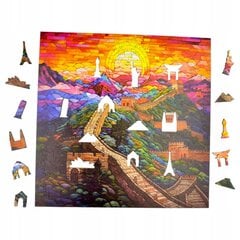 Dėlionė Kinų siena Mruu&Pruu 25 x 25 cm 150 dalių Medinė dėlionė kaina ir informacija | Dėlionės (puzzle) | pigu.lt