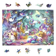 Mruu&Pruu Povandeninis pasaulis Dėlionė 20 x 28 cm 170 dalių medinė dėlionė kaina ir informacija | Dėlionės (puzzle) | pigu.lt