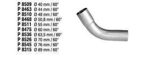 УГОЛ ГЛУШИТЕЛЯ 60 ГРАДУСОВ 61ММ цена и информация | Наконечники на глушители | pigu.lt