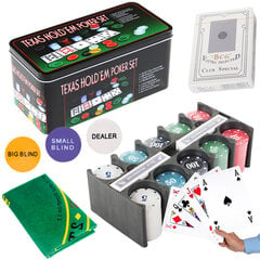 Pokerio rinkinys Texas Hold'em VT18210, 200 žetonų цена и информация | Азартные игры | pigu.lt