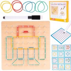 Lavinamoji medinė montesori lentelė su gumelėmis Geobordas kaina ir informacija | Lavinamieji žaislai | pigu.lt