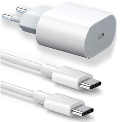 20 W USB-C greitasis įkroviklis + 20 W 1M USB-C į USB-C laidas, skirtas iPhone 15 Pro Max – iPhone 15 Plus – iPhone 15 Pro – iPhone 15-WELLNGS kaina ir informacija | Krovikliai telefonams | pigu.lt