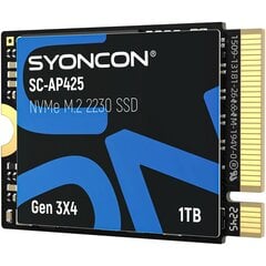 SYONCON AP425 M.2 2230 256GB 512GB 1TB SSD NVMe PCIe Gen 3.0X4 kaina ir informacija | Vidiniai kietieji diskai (HDD, SSD, Hybrid) | pigu.lt