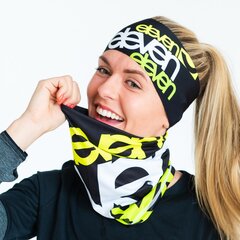 Повязка на голову Eleven Sportswear FLUO BK черная цена и информация | Женские шапки | pigu.lt