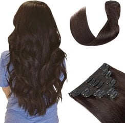 S-noilite Clip in Hair Extensions, 12 дюймов, темно-коричневый цена и информация | Аксессуары для волос | pigu.lt