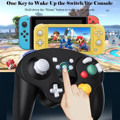 Belaidis Gamecube Switch Pro valdiklis, skirtas Nintendo Switch, Wake Up, Motion, ,Vibracija, juodas kaina ir informacija | Valdikliai | pigu.lt