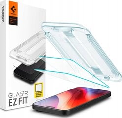 Apsauginis stiklas Spigen Glass tR EZ Fit 2 Pack, transparency - iPhone 16 Pro kaina ir informacija | Apsauginės plėvelės telefonams | pigu.lt