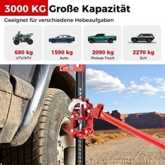 Costway kėliklis 3T aukšto pakėlimo universalus domkratas visureigio stulpo gervė 112 cm stelažas raudonas kaina ir informacija | Auto reikmenys | pigu.lt