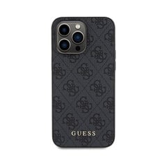 Oriģinālais GUESS 4G Gold Logo iPhone 15 Pro Max, Pilka kaina ir informacija | Telefonų dėklai | pigu.lt