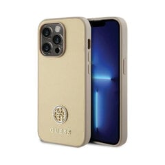 Oriģinālais GUESS Strass Metal Logo iPhone 15 Pro, auksinis kaina ir informacija | Telefono dėklai | pigu.lt