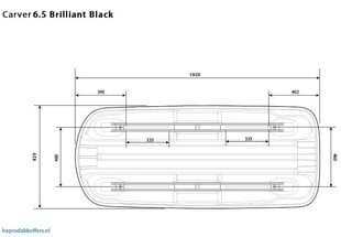 Бокс на крышу Carver 6.5+Masterfit цена и информация | Багажники на крышу | pigu.lt