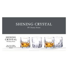 4 produktų rinkinys. Stiklas SHINING 280ml, skaidrus kaina ir informacija | Staltiesės, servetėlės | pigu.lt