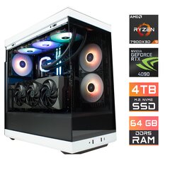 Kompiuteris MonsterX Ryzen 9 7900X3D 64GB 4TB NVME RTX4090 kaina ir informacija | Stacionarūs kompiuteriai | pigu.lt