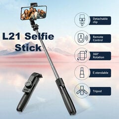 Asmenukių lazda su nuotolinio valdymo pultu ir trikoju LIVMAN L21 kaina ir informacija | Asmenukių lazdos (selfie sticks) | pigu.lt