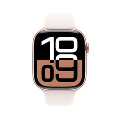 Apple Watch Series 10 GPS 46mm Rose Gold Aluminium Case with Light Blush Sport Band - S/M MWWT3ET/A цена и информация | Смарт-часы (smartwatch) | pigu.lt