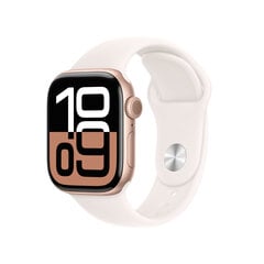 Apple Watch Series 10 GPS 42mm Rose Gold Aluminium Case with Light Blush Sport Band - S/M MWWH3ET/A kaina ir informacija | Išmanieji laikrodžiai (smartwatch) | pigu.lt