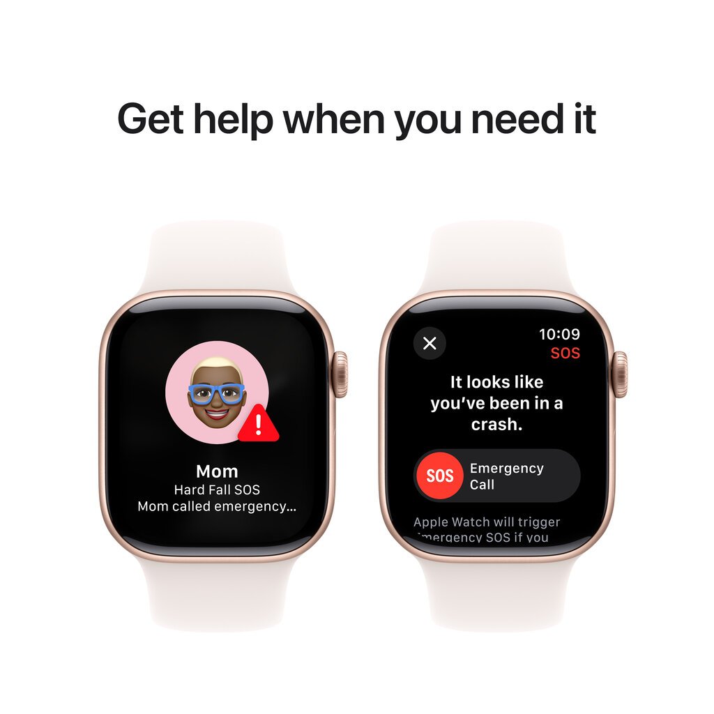 Apple Watch Series 10 GPS 42mm Rose Gold Aluminium Case with Light Blush Sport Band - S/M MWWH3ET/A kaina ir informacija | Išmanieji laikrodžiai (smartwatch) | pigu.lt