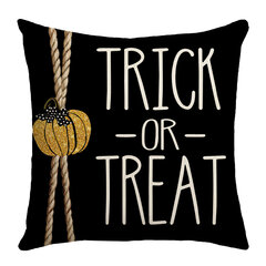 Laimingo Halloween Juodosios katės triukšmo arba apdorojamos pilvo danga, 18 x 18 colių vaizdo siurblys Bat Sofa Cushion danga kaina ir informacija | Dekoratyvinės pagalvėlės ir užvalkalai | pigu.lt