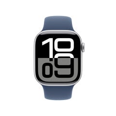 Apple Watch Series 10 GPS 42mm Silver Aluminium Case with Denim Sport Band - S/M MWWA3ET/A kaina ir informacija | Išmanieji laikrodžiai (smartwatch) | pigu.lt