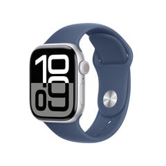 Apple Watch Series 10 GPS 42mm Silver Aluminium Case with Denim Sport Band - S/M MWWA3ET/A kaina ir informacija | Išmanieji laikrodžiai (smartwatch) | pigu.lt