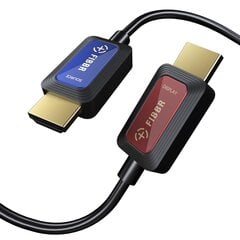 Кабель HDMI FIBBR 8K, HDMI 2.1, 15 м, 48 Гбит/с, 4K 120 Гц, HDCP 2.3 eARC цена и информация | Кабели и провода | pigu.lt