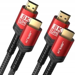 JSAUX HDMI kabelis 7,5 m, ilgas HDMI 2.1 48 Gb/s šviesolaidinis kabelis, 2 vnt. kaina ir informacija | Kabeliai ir laidai | pigu.lt