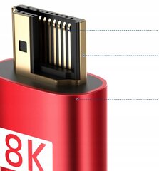 JSAUX HDMI kabelis 7,5 m, ilgas HDMI 2.1 48 Gb/s šviesolaidinis kabelis, 2 vnt. kaina ir informacija | Kabeliai ir laidai | pigu.lt