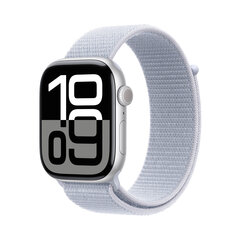 Apple Watch Series 10 GPS + Cellular 46mm Silver Aluminium Case with Blue Cloud Sport Loop MWY23ET/A kaina ir informacija | Išmanieji laikrodžiai (smartwatch) | pigu.lt