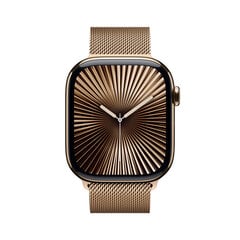 Apple Watch Series 10 GPS + Cellular 46mm Gold Titanium Case with Gold Milanese Loop - M/L MX003ET/A kaina ir informacija | Išmanieji laikrodžiai (smartwatch) | pigu.lt