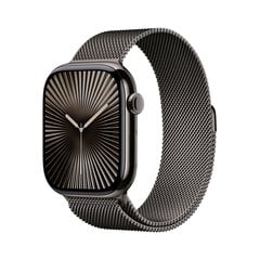 Apple Watch Series 10 GPS + Cellular 46mm Slate Titanium Case with Slate Milanese Loop - M/L MWYW3ET/A kaina ir informacija | Išmanieji laikrodžiai (smartwatch) | pigu.lt