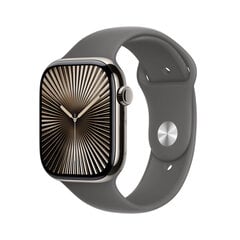 Apple Watch Series 10 GPS + Cellular 46mm Natural Titanium Case with Stone Grey Sport Band - S/M MWY93ET/A kaina ir informacija | Išmanieji laikrodžiai (smartwatch) | pigu.lt