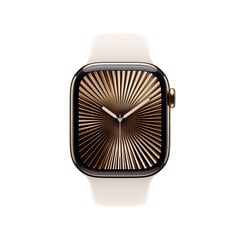 Apple Watch Series 10 GPS + Cellular 42mm Gold Titanium Case with Starlight Sport Band - S/M MX063ET/A kaina ir informacija | Išmanieji laikrodžiai (smartwatch) | pigu.lt