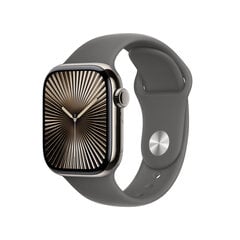 Apple Watch Series 10 GPS + Cellular 42mm Natural Titanium Case with Stone Grey Sport Band - S/M MWXD3ET/A kaina ir informacija | Išmanieji laikrodžiai (smartwatch) | pigu.lt