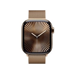 Apple Watch Series 10 GPS + Cellular 42mm Gold Titanium Case with Gold Milanese Loop MX083ET/A kaina ir informacija | Išmanieji laikrodžiai (smartwatch) | pigu.lt