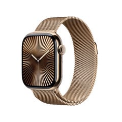 Apple Watch Series 10 GPS + Cellular 42mm Gold Titanium Case with Gold Milanese Loop MX083ET/A kaina ir informacija | Išmanieji laikrodžiai (smartwatch) | pigu.lt