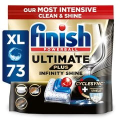 Finish Ultimate Plus Infinity Shine indaplovių tabletės, 73 vnt. kaina ir informacija | Indų plovimo priemonės | pigu.lt