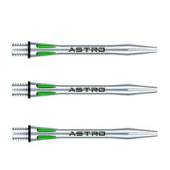 Koteliai Winmau Astro, vidutinio ilgio, 41 mm, sidabrinės/žalios spalvos. kaina ir informacija | Smiginis | pigu.lt