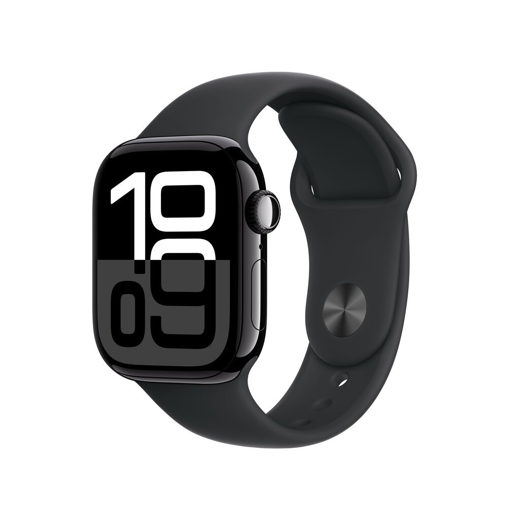 Apple Watch Series 10 GPS 42mm Jet Black Aluminium Case with Black Sport Band - M/L MWWF3ET/A kaina ir informacija | Išmanieji laikrodžiai (smartwatch) | pigu.lt