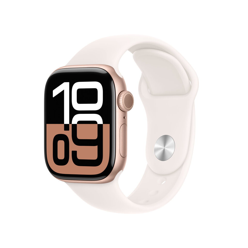 Apple Watch Series 10 GPS 42mm Rose Gold Aluminium Case with Light Blush Sport Band - M/L MWWJ3ET/A kaina ir informacija | Išmanieji laikrodžiai (smartwatch) | pigu.lt