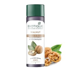 Plaukų šampūnas ir kondicionierius Walnut Volume - Bounce, Biotique, 190ml kaina ir informacija | Šampūnai | pigu.lt