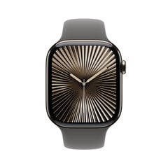 Apple Watch Series 10 GPS + Cellular 46mm Natural Titanium Case with Stone Grey Sport Band - M/L MWYA3ET/A kaina ir informacija | Išmanieji laikrodžiai (smartwatch) | pigu.lt