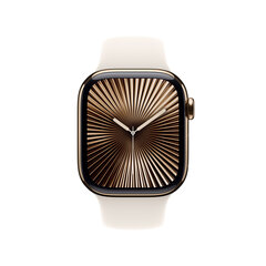 Apple Watch Series 10 GPS + Cellular 42mm Gold Titanium Case with Starlight Sport Band - M/L MX073ET/A kaina ir informacija | Išmanieji laikrodžiai (smartwatch) | pigu.lt