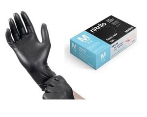 Tvirtos nitrilo pirštinės Santex Nitrile Flash Black (1000vnt.): Dydis - XL kaina ir informacija | Darbo pirštinės | pigu.lt