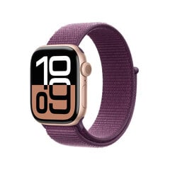 Apple Watch Series 10 GPS 42mm Rose Gold Aluminium Case with Plum Sport Loop MWWK3ET/A цена и информация | Смарт-часы (smartwatch) | pigu.lt