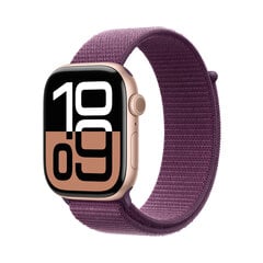 Apple Watch Series 10 GPS 46mm Rose Gold Aluminium Case with Plum Sport Loop MWWV3ET/A kaina ir informacija | Išmanieji laikrodžiai (smartwatch) | pigu.lt