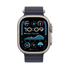 Apple Watch Ultra 2 GPS + Cellular 49mm Natural Titanium Case with Navy Ocean Band MX4D3UL/A kaina ir informacija | Išmanieji laikrodžiai (smartwatch) | pigu.lt