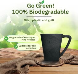 Bioplasiko puodeliai Casa Naturo, 200ml, 2vnt. kaina ir informacija | Taurės, puodeliai, ąsočiai | pigu.lt