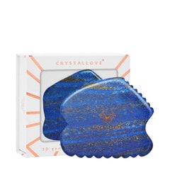 CRYSTALLOVE Lapis lazuli CONTOUR GUA SHA - lapis lazuli gua sha veido masažo plokštelė kaina ir informacija | Veido masažuokliai, valymo įrankiai | pigu.lt