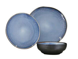 Prekė su pažeista pakuote.Pietų servizas Black Blue Glaze, 18 dalių kaina ir informacija | Virtuvės, buities, apyvokos prekės su pažeista pakuote | pigu.lt