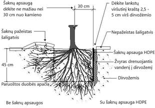 Šaknų apsauga HDPE 0,9×5 m kaina ir informacija | Tvoros ir jų priedai | pigu.lt